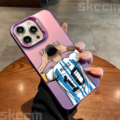 Messi Electroplate Silver iPhone Case