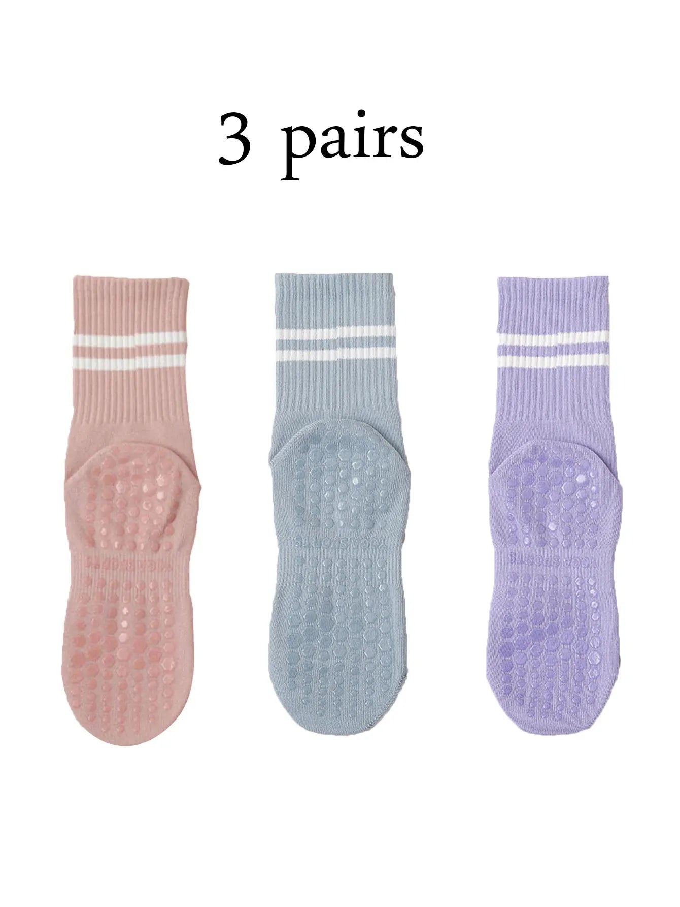 4 Pairs Non-Slip Pilates & Yoga Socks for Women