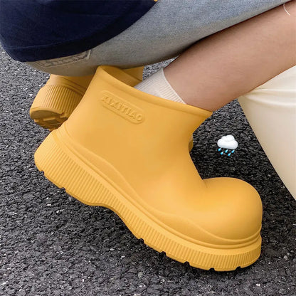 Thick Bottom Ankle Rain Boots