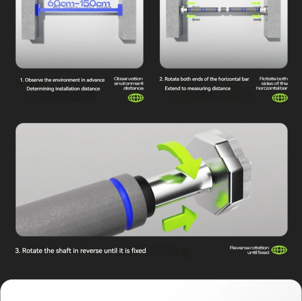 Heavy Duty Adjustable Doorway Pull-Up Bar