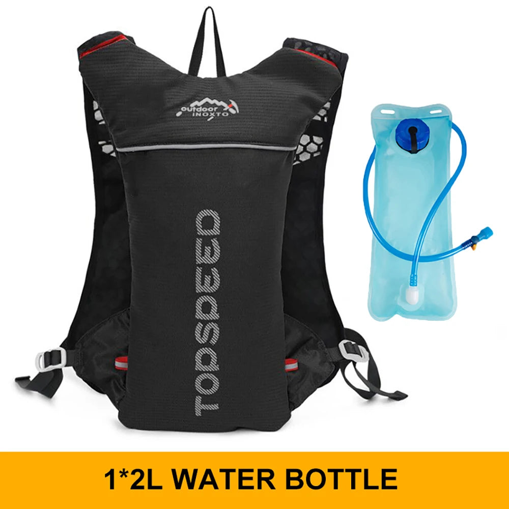 5L ultralight hydration running vest with 500ml bottle for trail and marathon