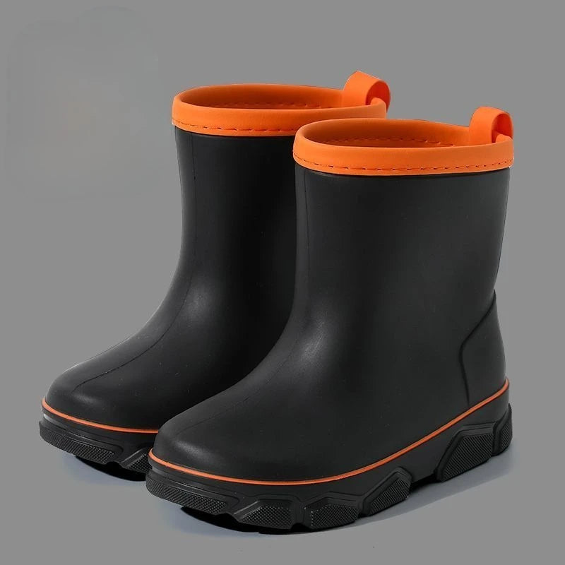 Girls Waterproof Fleece Rain Boots