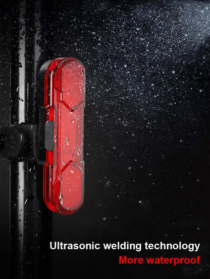USB rechargeable waterproof LED bike tail light for safety and visibility