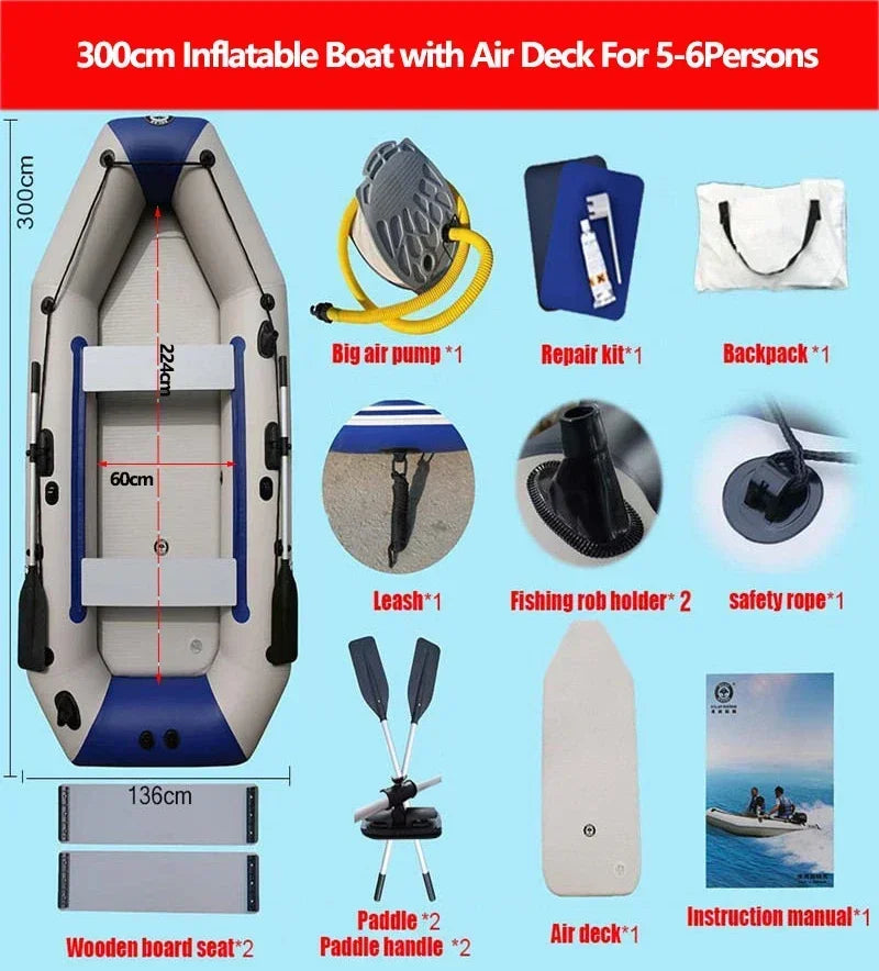 Professional Inflatable Fishing Boat Set