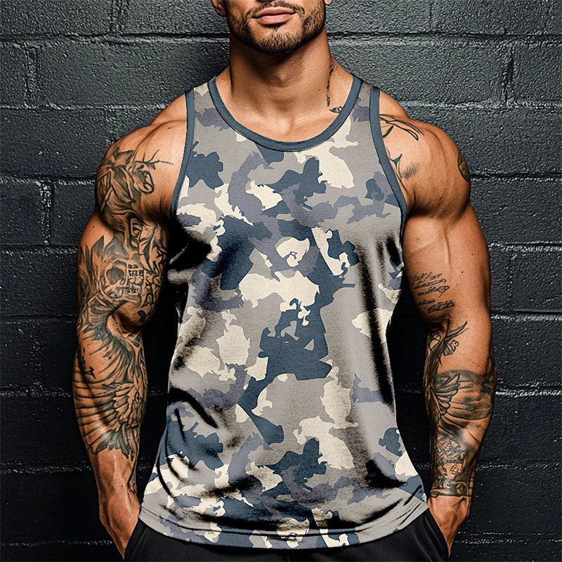3D Camouflage Athletic Tank Top