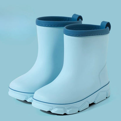Girls Waterproof Fleece Rain Boots