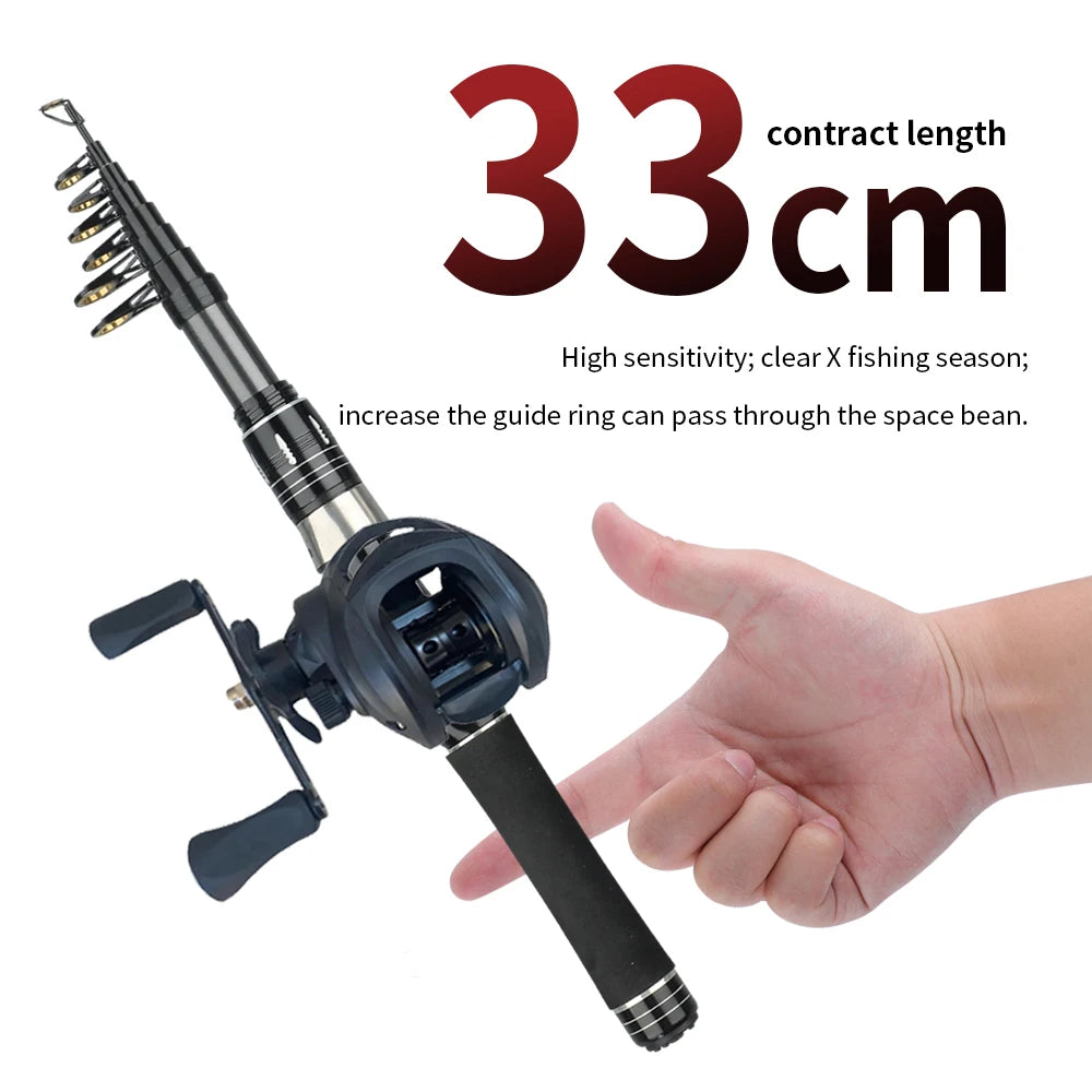Portable Telescopic Fishing Rod Kit