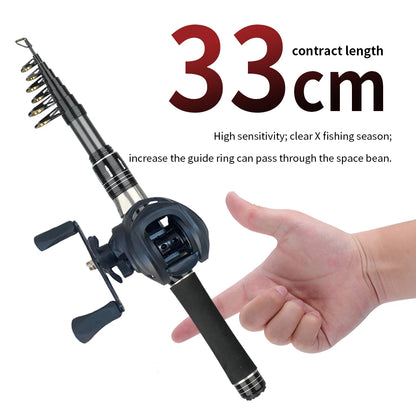 Portable Telescopic Fishing Rod Kit