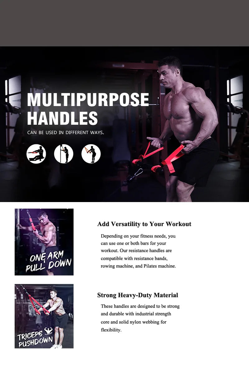 Tricep Pull Rope Push/Pull Gym Cable Attachment
