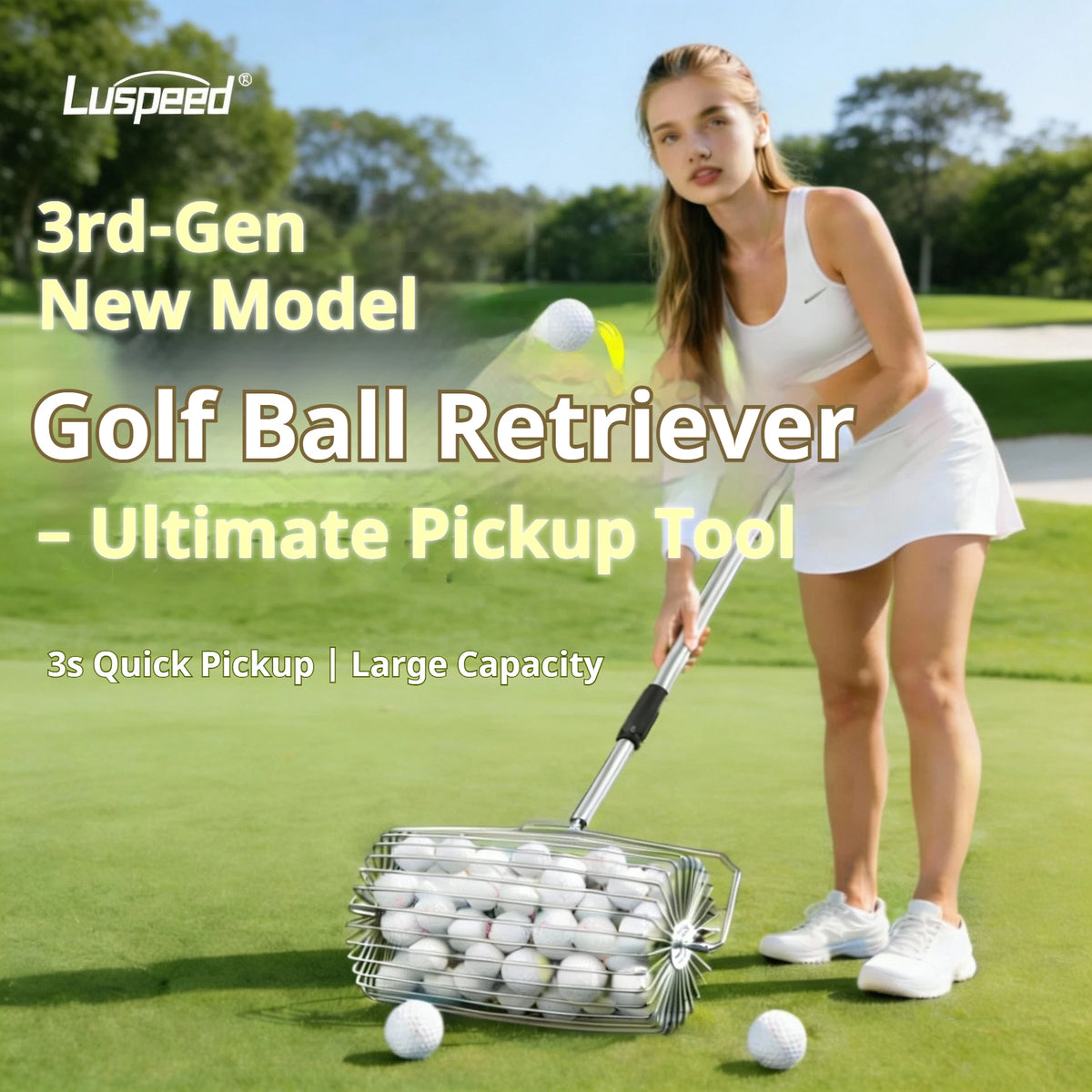 150-Ball Capacity Golf Retriever