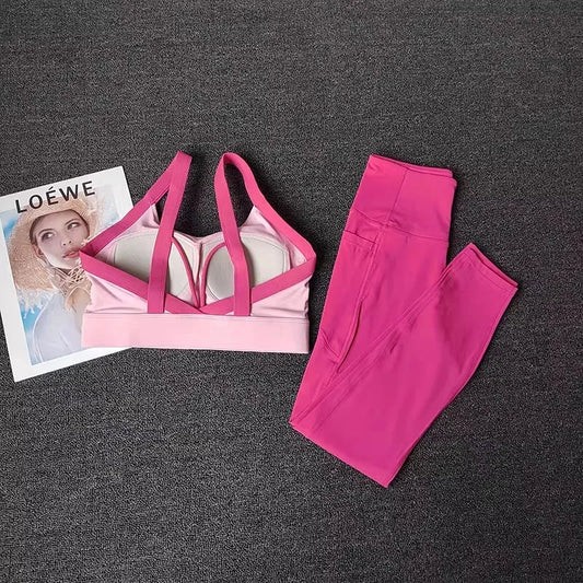 Seamless Yoga Set Bra Leggings