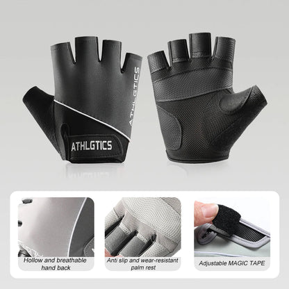 Breathable fingerless training gloves for cycling, gym, and weightlifting