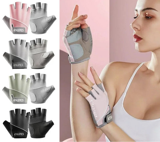Breathable fingerless training gloves for cycling, gym, and weightlifting