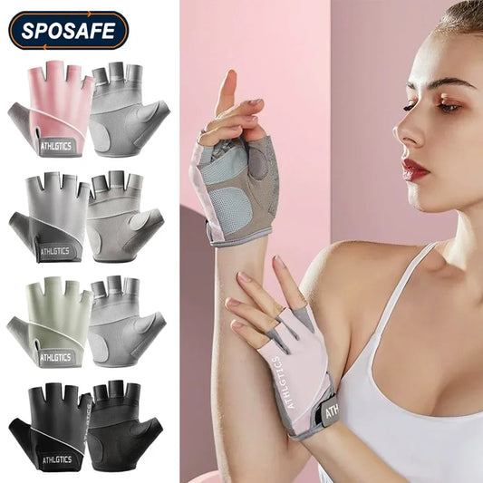 Breathable fingerless training gloves for cycling, gym, and weightlifting