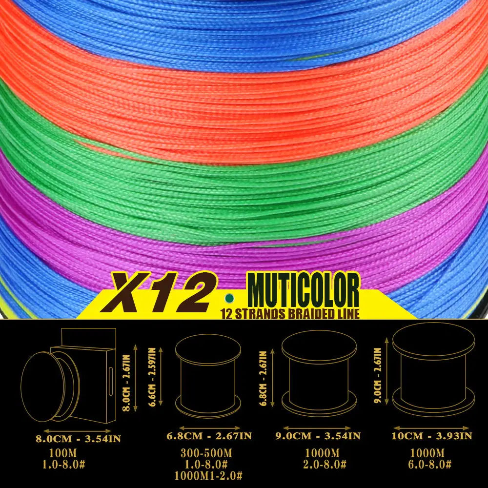 12-Strand Braided Fishing Line SuperStrong