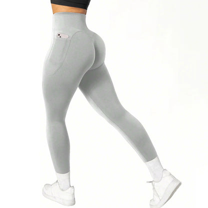 High-Waisted Seamless Yoga Pants –  Gym Leggings with Pockets