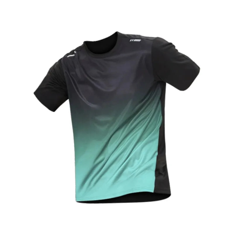 Quick-Dry Gradient Sports T-Shirt Set