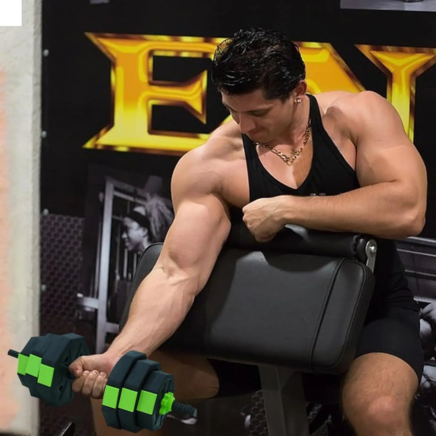 2-in-1 Adjustable Dumbbell Set with Iron Handle