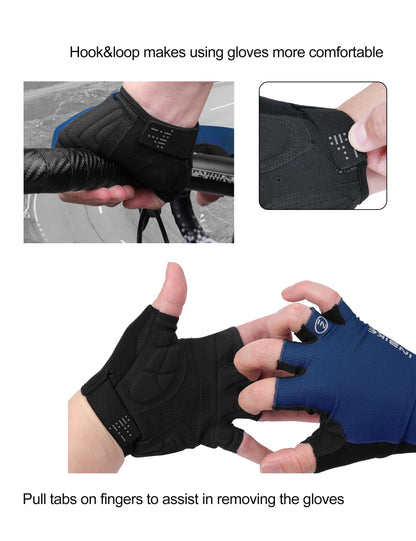 INBIKE half-finger cycling gloves with shock absorption and breathable design