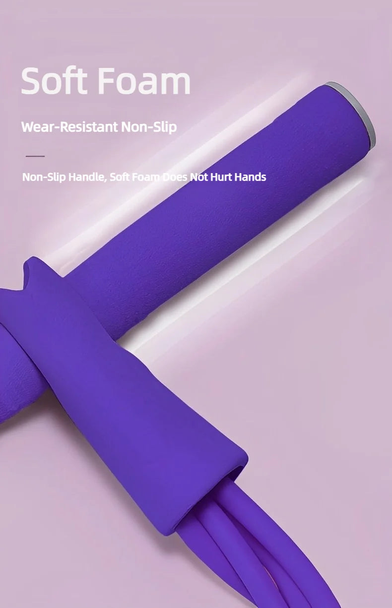 4-Tube Pedal Tensioner – Multi-Functional Elastic Fitness Band