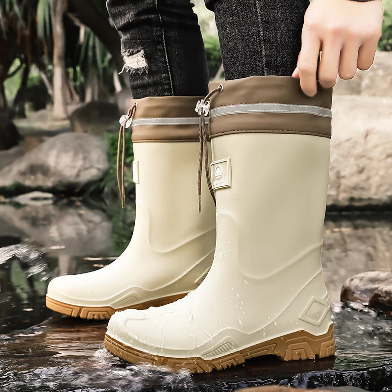 Waterproof Mid-Calf Rain Boots