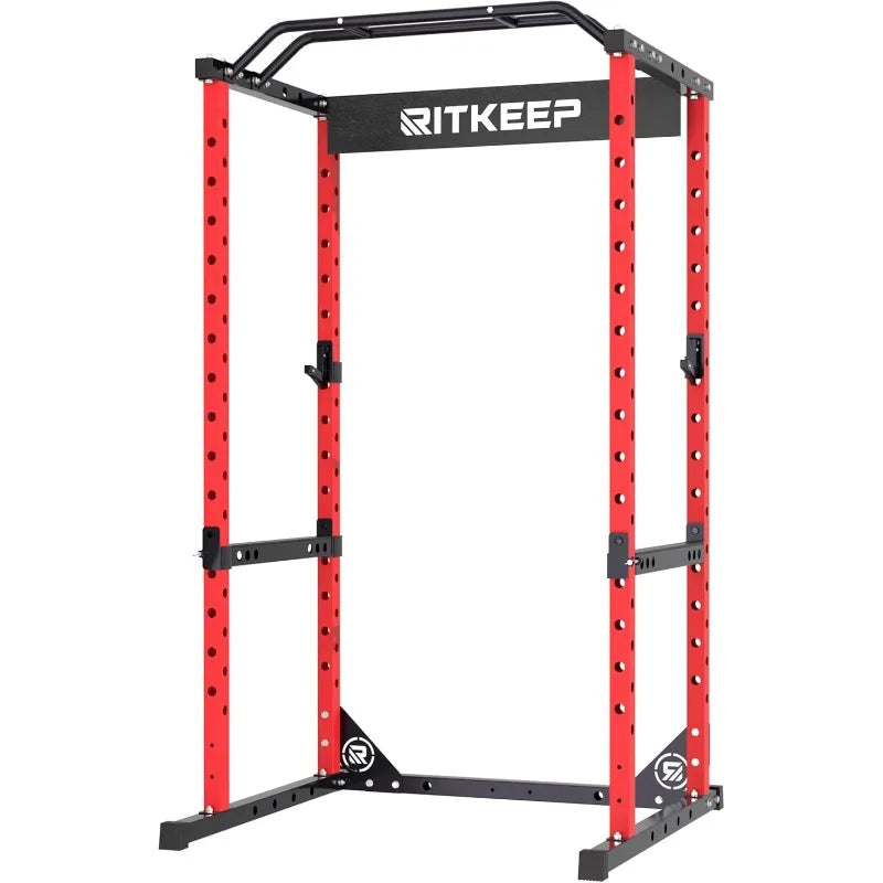 Strength Training Squat Rack with Multi-Grip Pull-Up Bar
