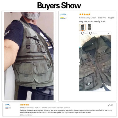 Quick-Dry Multi-Pocket Fishing Vest