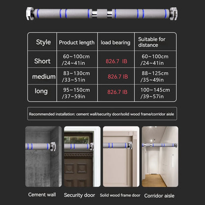 Heavy Duty Adjustable Doorway Pull-Up Bar