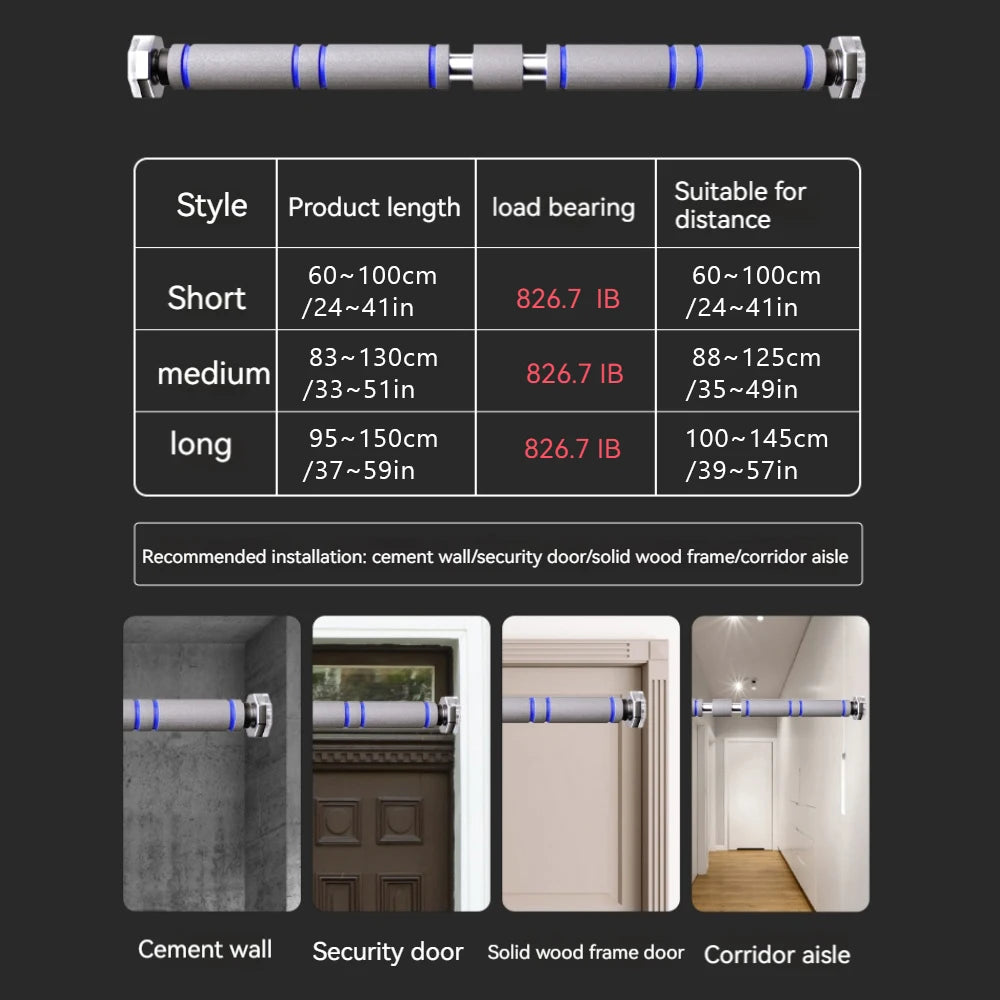 Heavy Duty Adjustable Doorway Pull-Up Bar