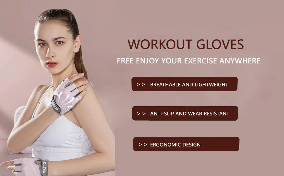 Breathable fingerless training gloves for cycling, gym, and weightlifting