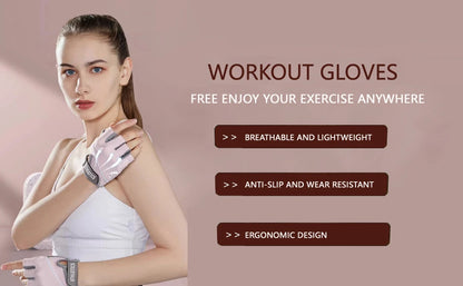 Breathable fingerless training gloves for cycling, gym, and weightlifting