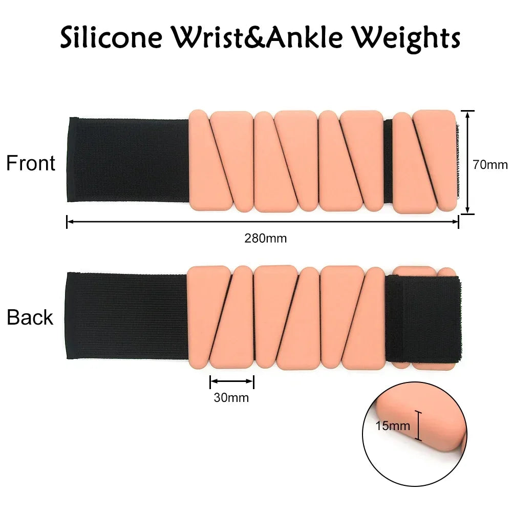 1/2 lb Adjustable Silicone Wrist & Ankle Weights