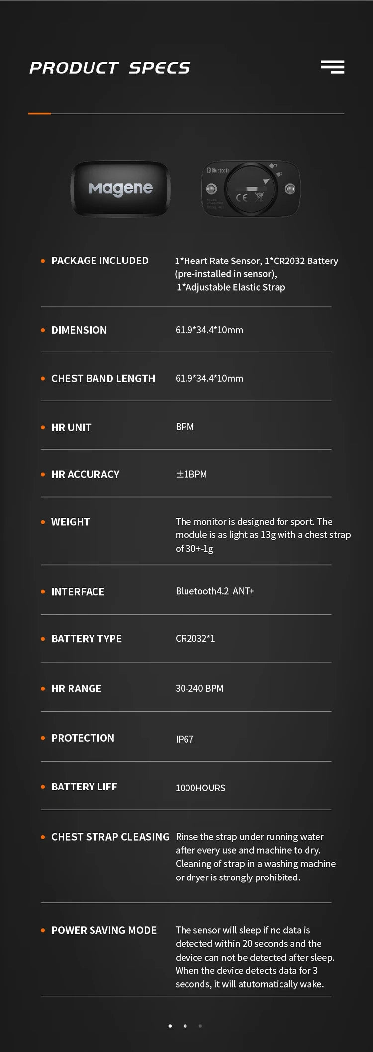 Heart Rate Monitor - Bluetooth with Chest Strap