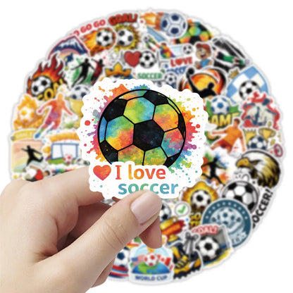 50 Waterproof World Football Stickers