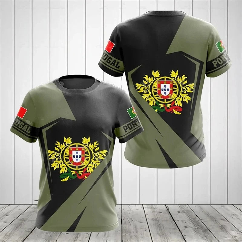 Portugal Flag 3D Graphic Tee