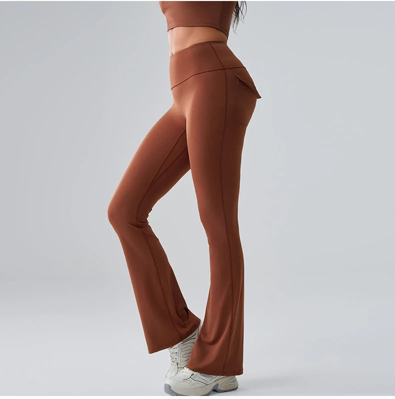 Women’s Flared Yoga Pants – High-Waist Bell-Bottom Leggings