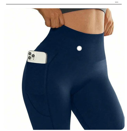 High-Waisted Seamless Yoga Pants –  Gym Leggings with Pockets