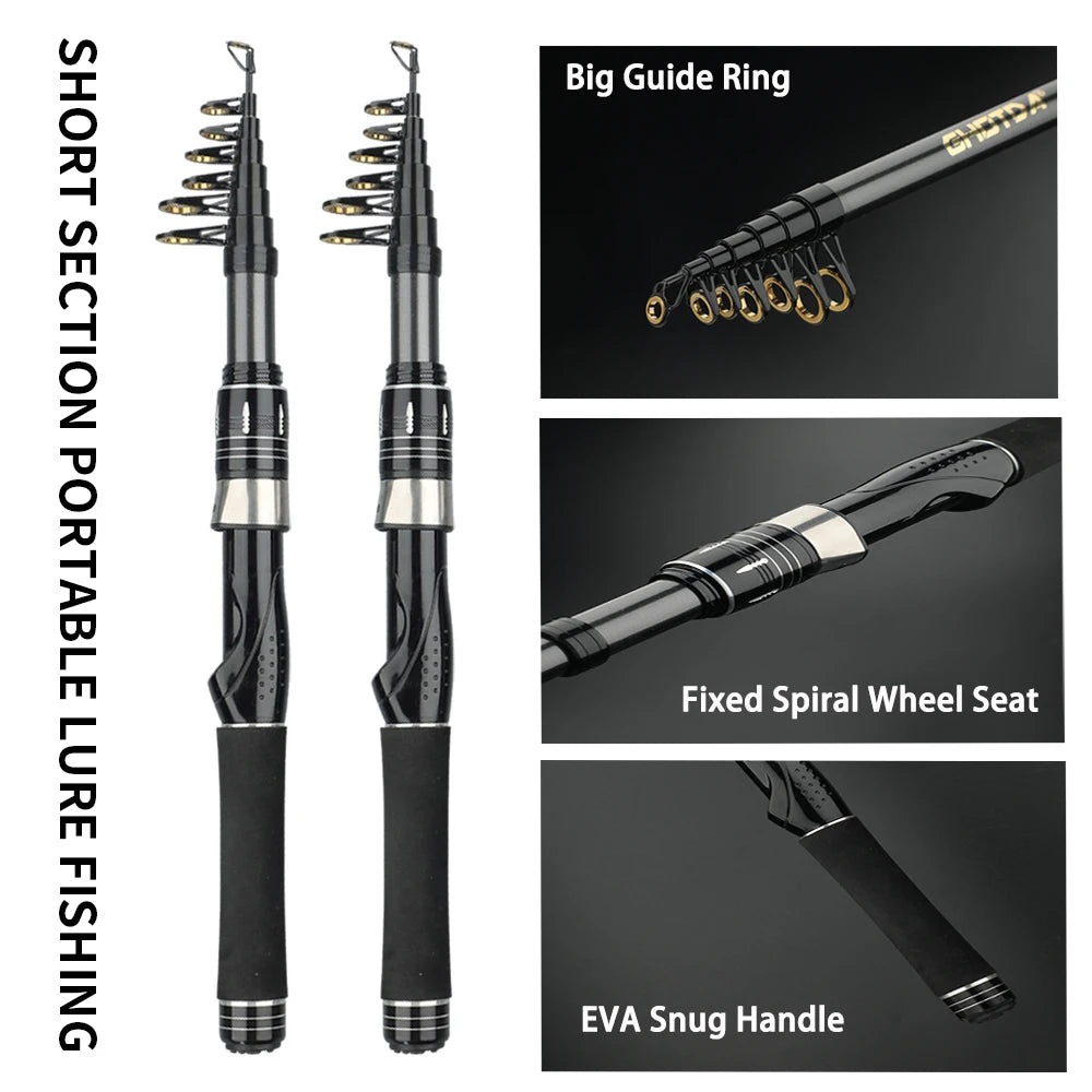 Portable Telescopic Fishing Rod Kit