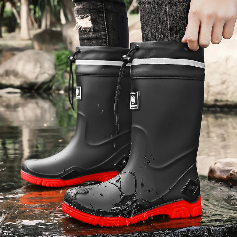 Waterproof Mid-Calf Rain Boots