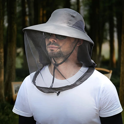 Wide Brim Mesh Insect Hat