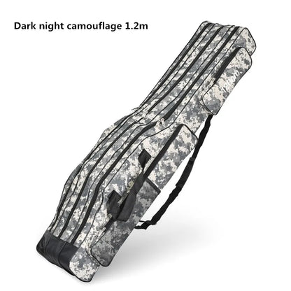 Foldable Three-Layer Fishing Rod Bag