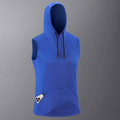 Quick-Dry Hooded Athletic Tank Top