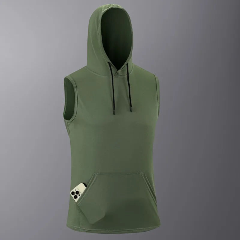 Quick-Dry Hooded Athletic Tank Top