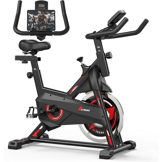 Silent belt drive stationary exercise bike for home with 300lb capacity