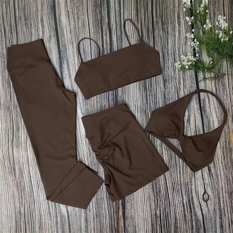 3PCS Women’s Yoga Set – Sports Bra, Leggings & Gym Outfit