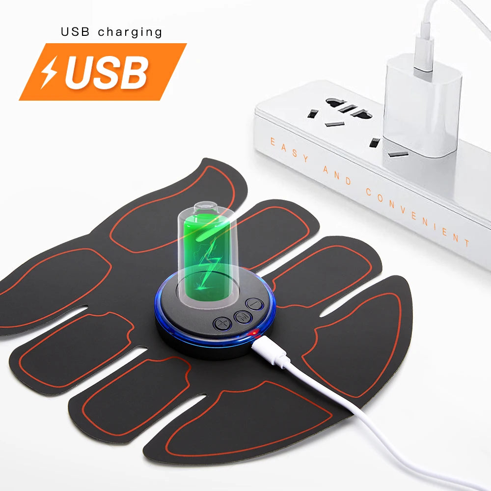 Wireless Abdominal Trainer Body Slimming Massager Fitness Trainer for The Muscles Exercise USB Charging Household Men Women