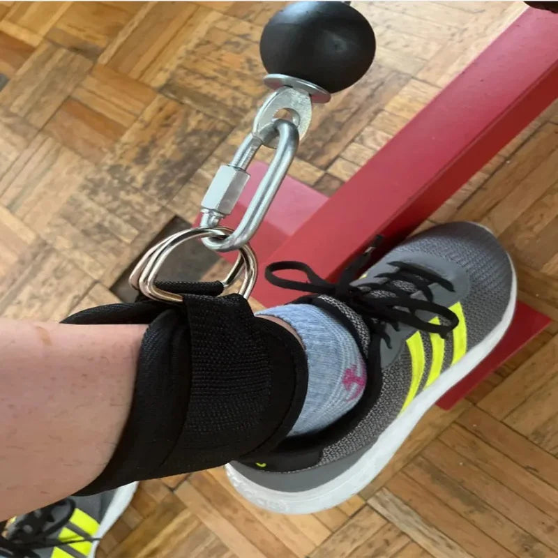 TPE resistance bands with ankle straps for leg strength and gym workouts