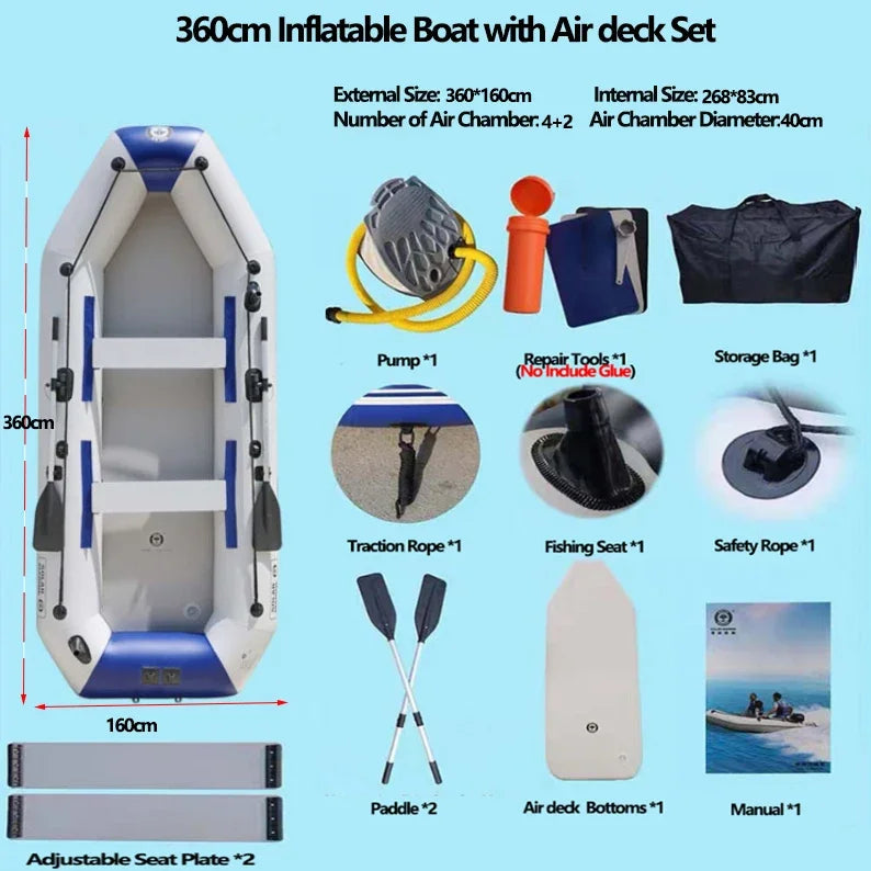 Professional Inflatable Fishing Boat Set