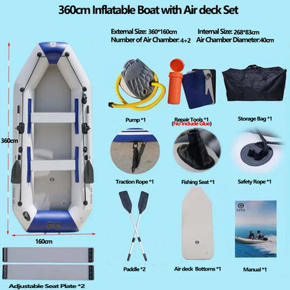 Professional Inflatable Fishing Boat Set