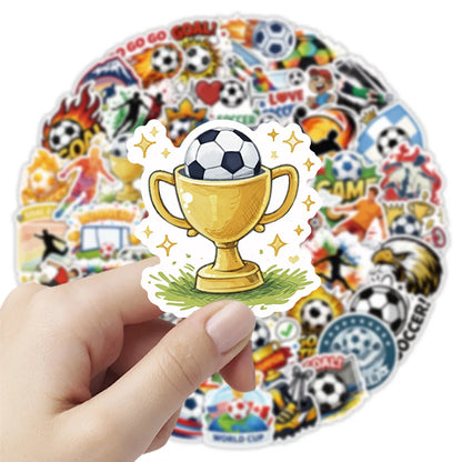 50 Waterproof World Football Stickers